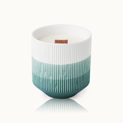 Candle in glass - teal