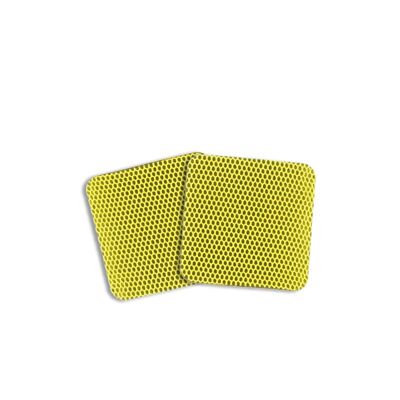 Lot de 2 dessous de verre Textile MANHATTAN – Jaune Flash