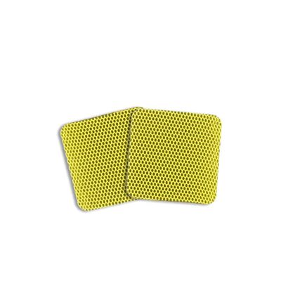 Set of 2 MANHATTAN Textile Coasters – Yellow Flash
