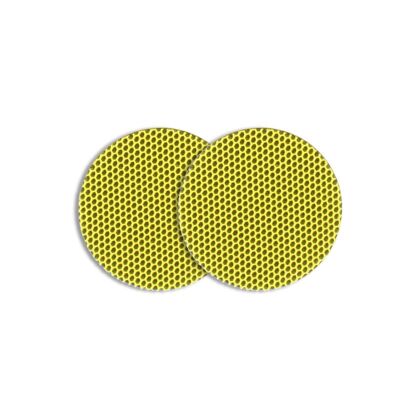 Set of 2 BROOKLYN Textile Coasters – Yellow Flash