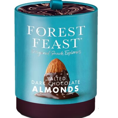 Forest Feast Salted Dark Chocolate Almonds Gift Tube 6x140g