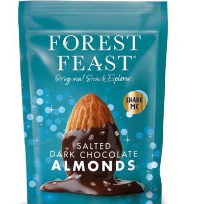 Forest Feast Salted Dark Chocolate Almonds Share Bag 6x270g