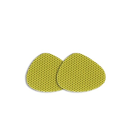 Lot de 2 dessous de verre Textile QUEEN’S – Jaune Flash