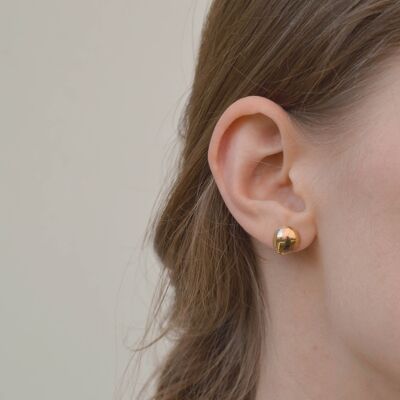 DROP Small porcelain earrings with real gold