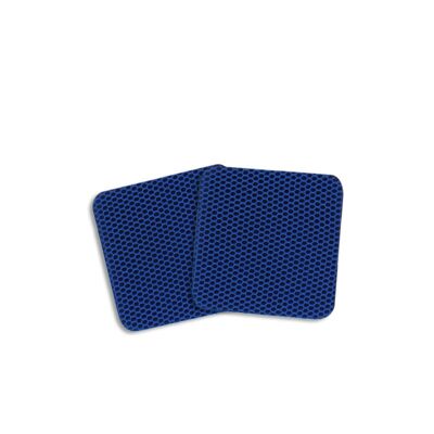 Set of 2 MANHATTAN Textile Coasters – Electric Blue