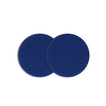 Lot de 2 dessous de verre Textile BROOKLYN – Bleu Electrique 1