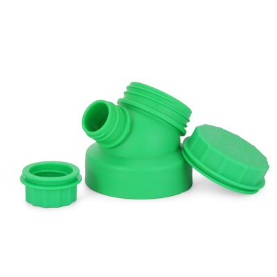 JuNiki´s® innovativer Double Neck®-Deckel (Patent pending) für Trinkflaschen in 8 Farben - Grün