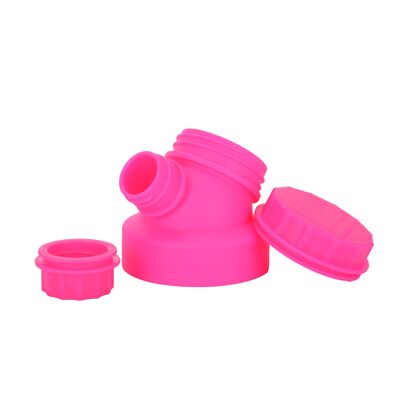 JuNiki´s® innovativer Double Neck®-Deckel (Patent pending) für Trinkflaschen in 8 Farben - Pink