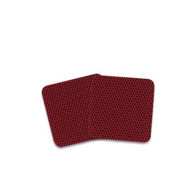 Lot de 2 dessous de verre Textile MANHATTAN – Rouge