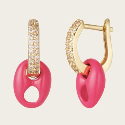 LOUISE Gold Plated Pink Fluo