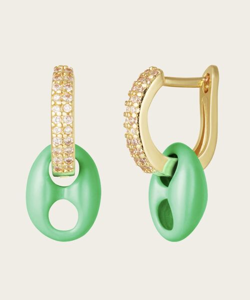 LOUISE Gold Plated Green Jade