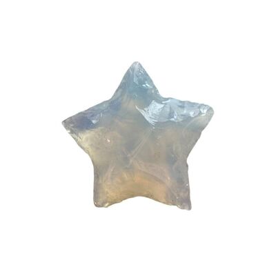 Cristal Estrella Facetado, 3x3cm, Opalita