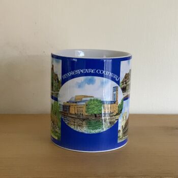 Mug, Shakespeare's Country,( Fond bleu.) Warwickshire 2