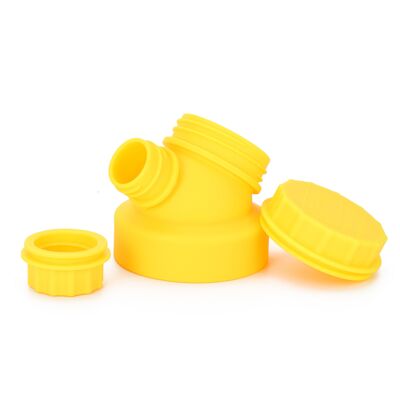 JuNiki´s® innovativer Double Neck®-Deckel (Patent pending) für Trinkflaschen in 8 Farben - Gelb