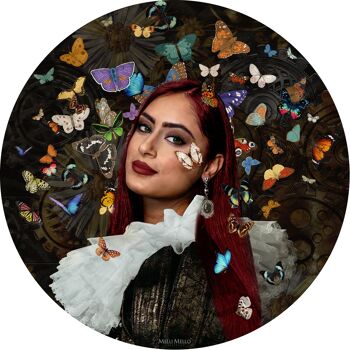 Cercle mural Lovely Little Butterfly - 100Ø cm 1