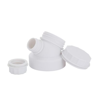 JuNiki´s® innovativer Double Neck®-Deckel (Patent pending) für Trinkflaschen in 8 Farben - Weiss