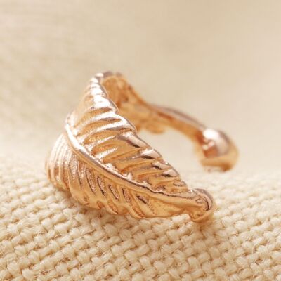 Feather Ear Cuff in Rose Gold