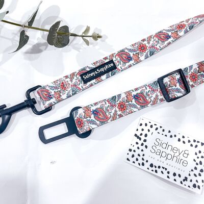Pink Floral Print 'Paisley Pippin' Dog Car Restraint