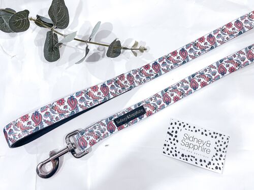 Pink Floral Print 'Paisley Pippin' Dog Leash