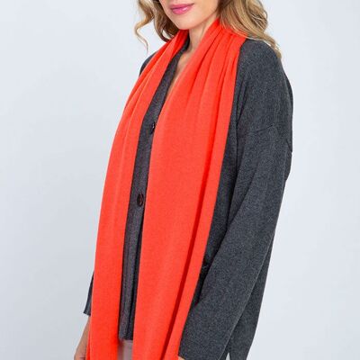 Sciarpa in puro cashmere - Corallo