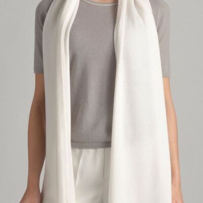 Sciarpa in puro cashmere - Bianco