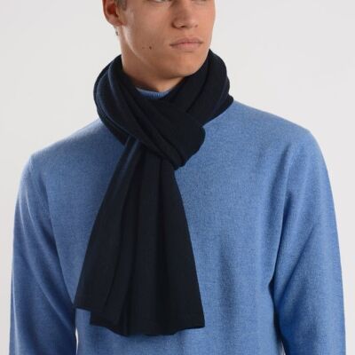 Sciarpa in puro cashmere - Blu Navy