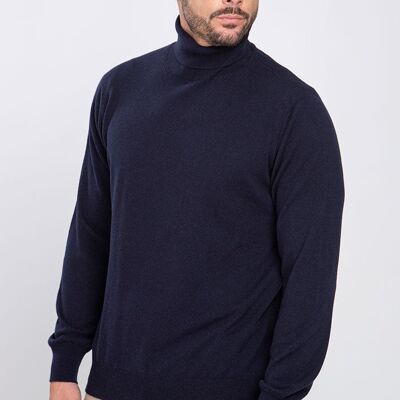 Dolcevita in puro cashmere - Blu Navy