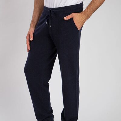 Pantaloni tuta in puro cashmere - Blu Navy