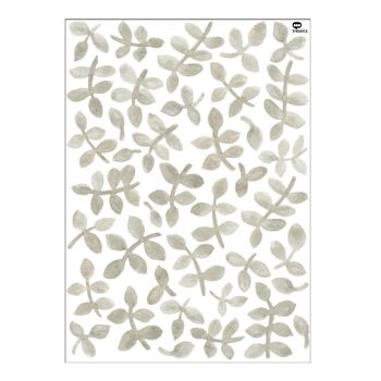 Sticker mural effet aquarelle feuilles 7