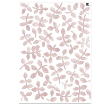 Sticker mural effet aquarelle feuilles 16