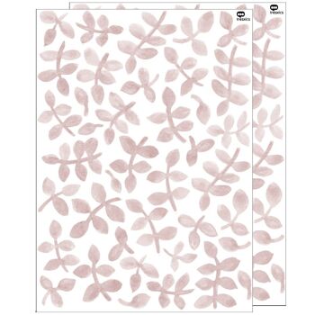 Sticker mural effet aquarelle feuilles 17