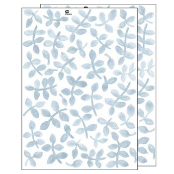 Sticker mural effet aquarelle feuilles 20