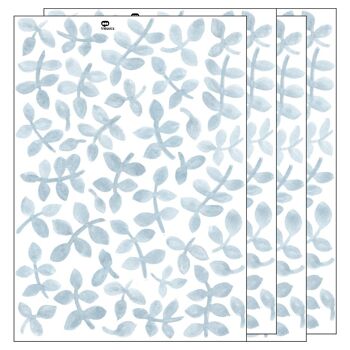 Sticker mural effet aquarelle feuilles 21