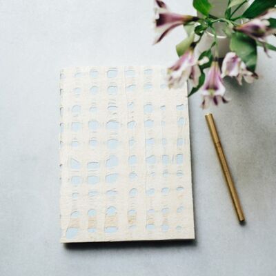 Amate notebook and light blue