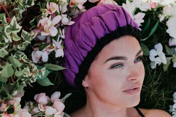 Kit de capuchon vapeur pour le traitement des cheveux en profondeur | Bonnet Lava « Purple Jacaranda » + Démêlant Flexible « Lilac Dream » 5