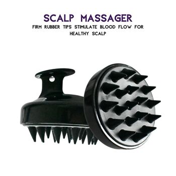 Kit de capuchon vapeur pour le traitement des cheveux en profondeur | Bonnet de lave « Tropikara » + masseur de cuir chevelu « Classic Black » 5