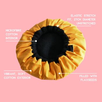 Kit de capuchon vapeur pour le traitement des cheveux en profondeur | Bonnet de lave "Amber Pop" + Masseur cuir chevelu "Citron" 7