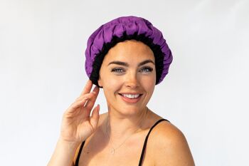 Kit de capuchon vapeur pour le traitement des cheveux en profondeur | Bonnet de lave « Purple Jacaranda » + Masseur cuir chevelu « Lilac Dream » 2