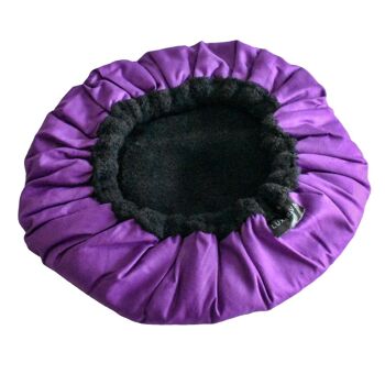 Kit de capuchon vapeur pour le traitement des cheveux en profondeur | Bonnet de lave « Purple Jacaranda » + masseur de cuir chevelu « Classic Black » 6