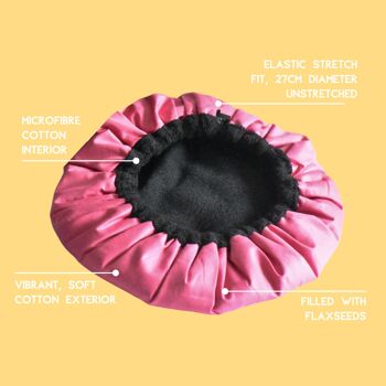 Kit de capuchon vapeur pour le traitement des cheveux en profondeur | Bonnet Lava « Rose Retba » + Démêlant Flexible « Pink Blush » 7