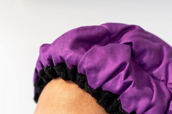 Kit de capuchon vapeur pour le traitement des cheveux en profondeur | Bonnet Lava MINI "Purple Jacaranda" + Démêlant Flexible "Lilac Dream" pour Enfants 4
