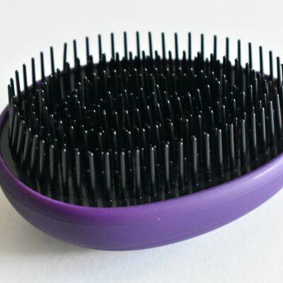 Detangling Hairbrush | "Luxeriva Purple" Palm Pebble
