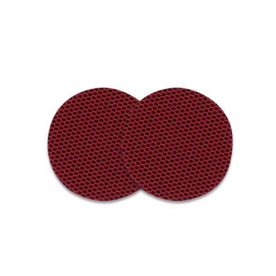 Lot de 2 dessous de verre Textile BROOKLYN – Rouge