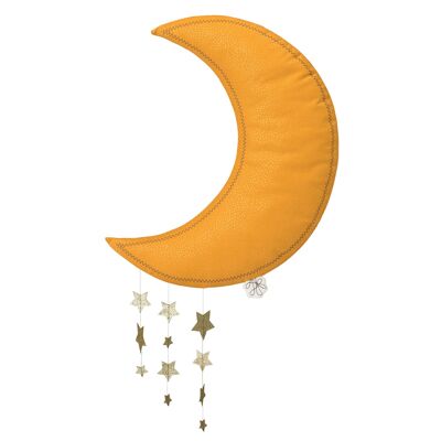 Móvil Luna amarillo con estrellas