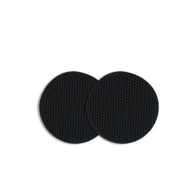 Set of 2 BROOKLYN Textile Coasters – Black