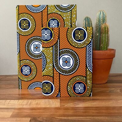 Set of Two, A4 & A5 African Print, Ankara, Printed Notebook, Gifts, Stationary, Diary, Journal, African Print, Ruled, Workbook, Jotter