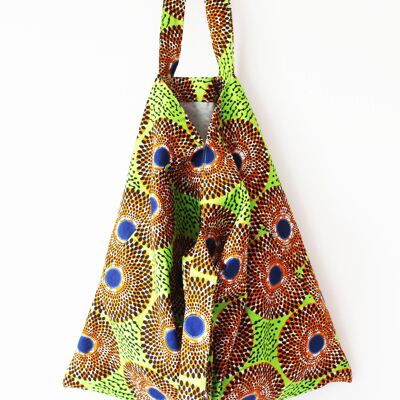 Bag for Life, Bag Shopper Bag, Shopping Bag, African Tote Bag, Ankara fabric, African Wax Tote Bag, Travel Bag, School Bag, Green, Tropical