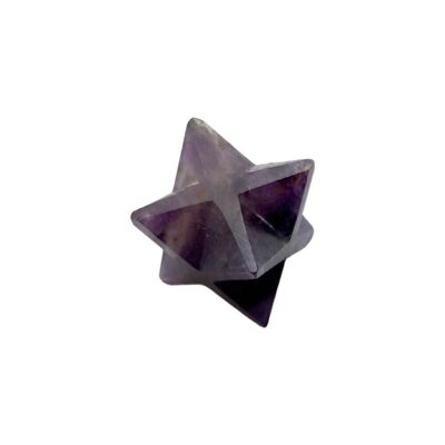 Petite étoile Merkaba, 2 cm, améthyste