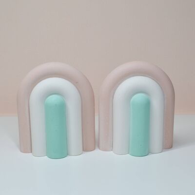 Arch Bookend Pair - Marshmallow
