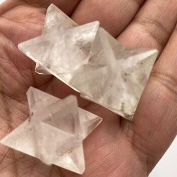 Petite étoile Merkaba, 2 cm, quartz clair 3